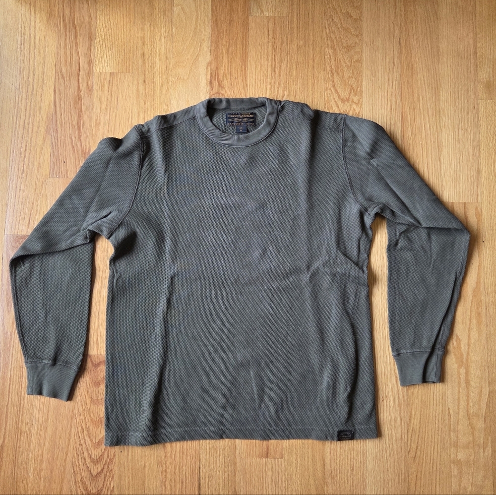 Filson Waffle Knit Thermal Crewneck - Mossy Rock (M)